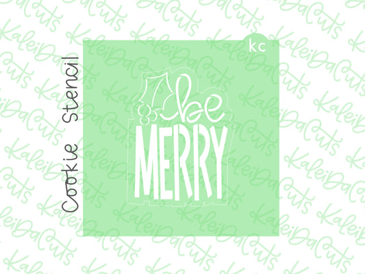 Be Merry Stencil