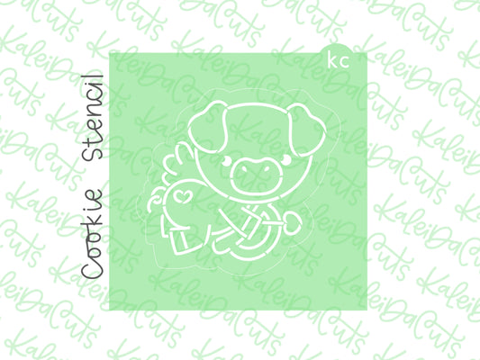 PYO Cupid Pig Stencil