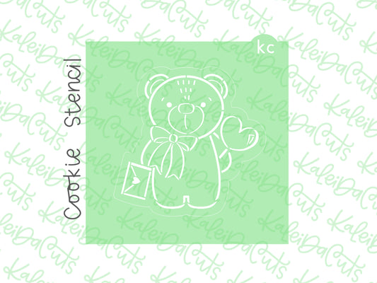 PYO Valentine Teddy Stencil