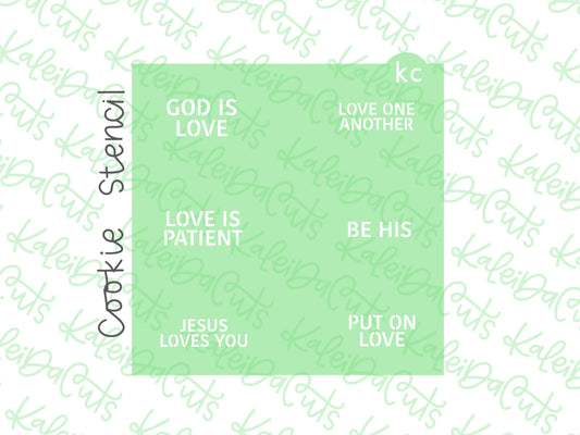 All About Jesus Conversation Hearts Stencil