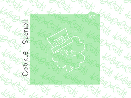 PYO Leprechaun Clover Stencil