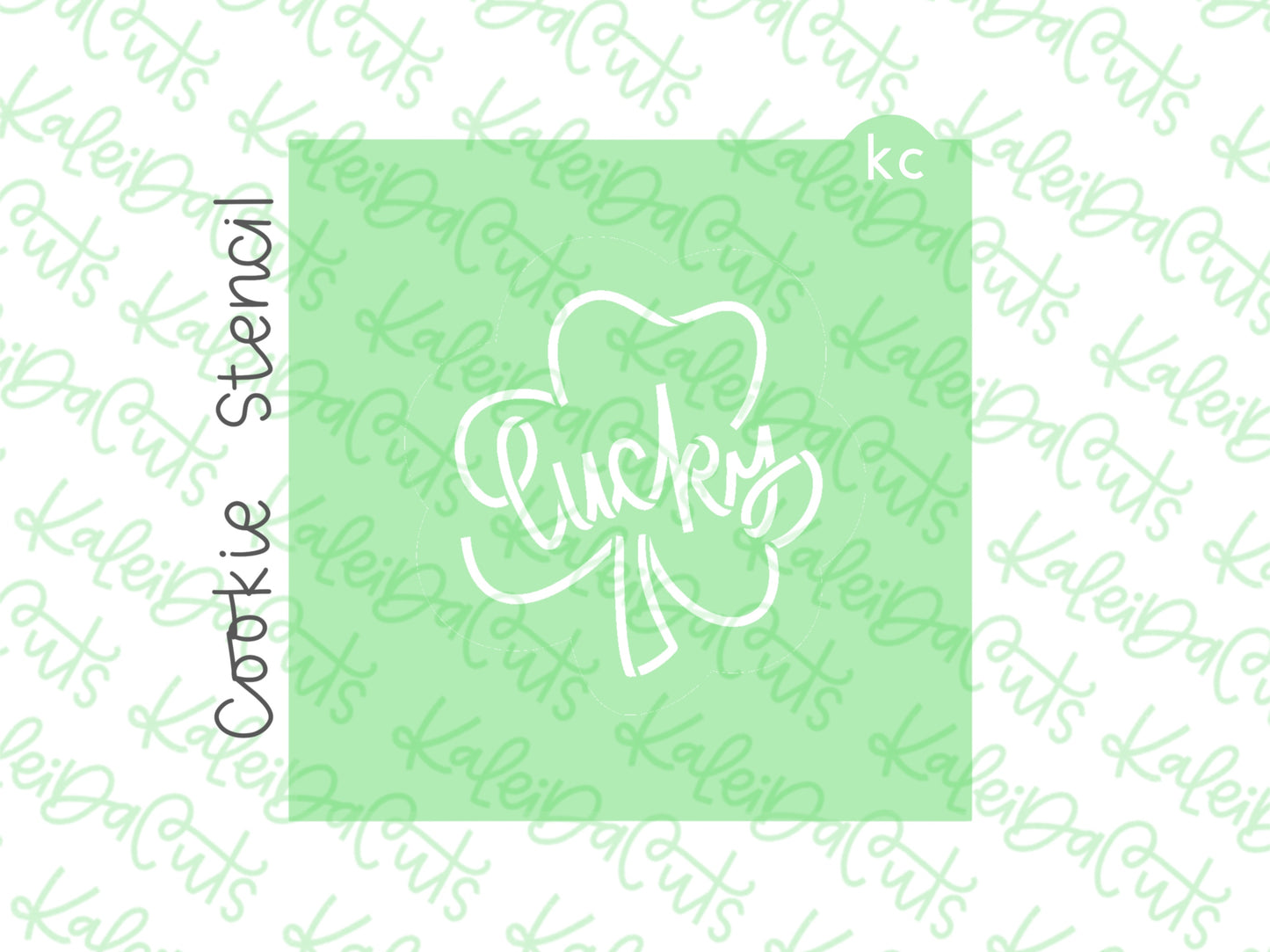 Lucky Clover Lettered Stencil