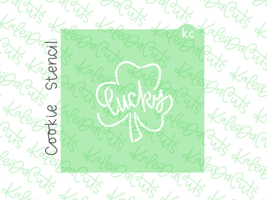 Lucky Clover Lettered Stencil