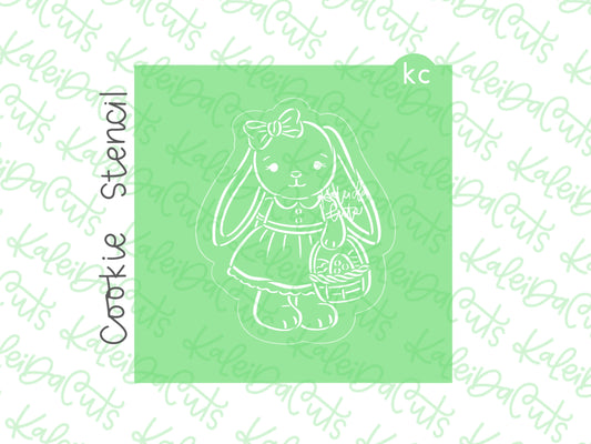 PYO Vintage Bunny Girl Stencil