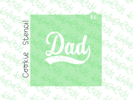Dad Banner Stencil