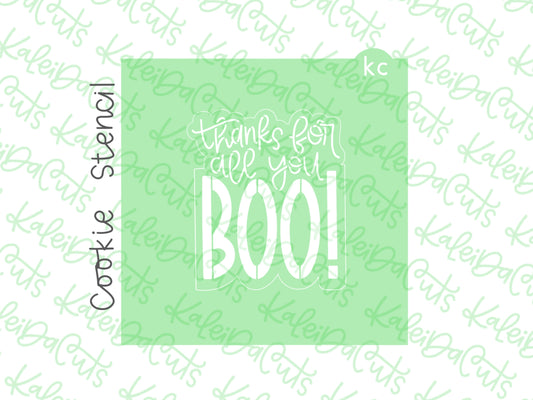 Thanks For All You Boo! Stencil