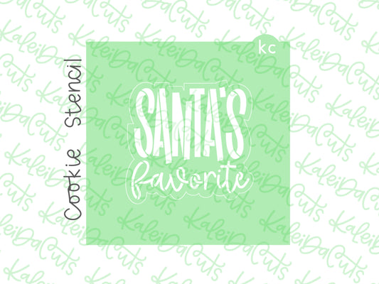 Santa's Favorite Stencil