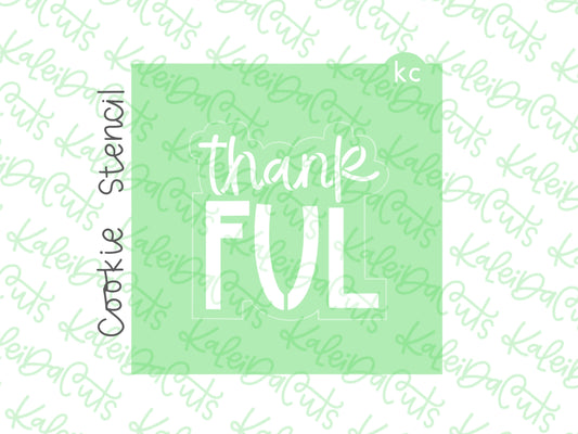 Chunky Thankful Stencil
