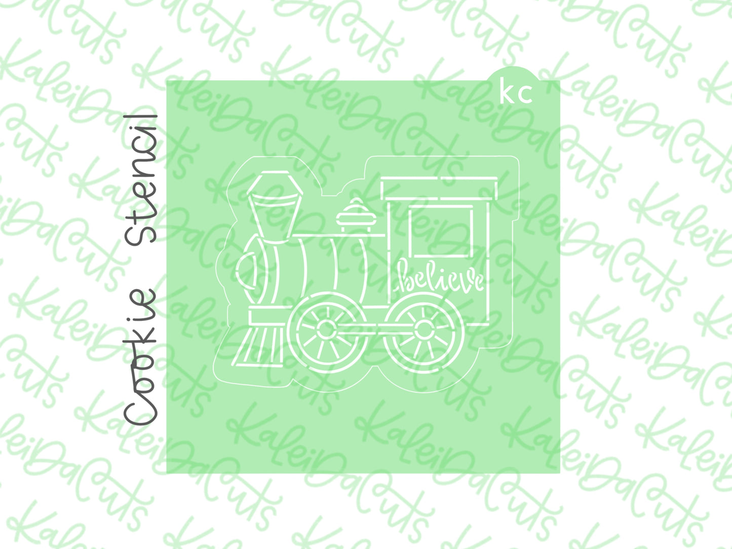 PYO Christmas Train Stencil