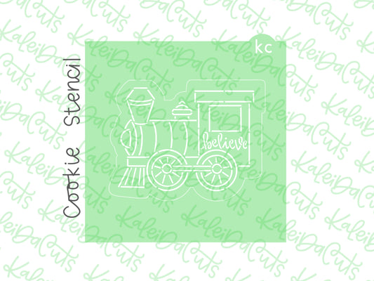 PYO Christmas Train Stencil
