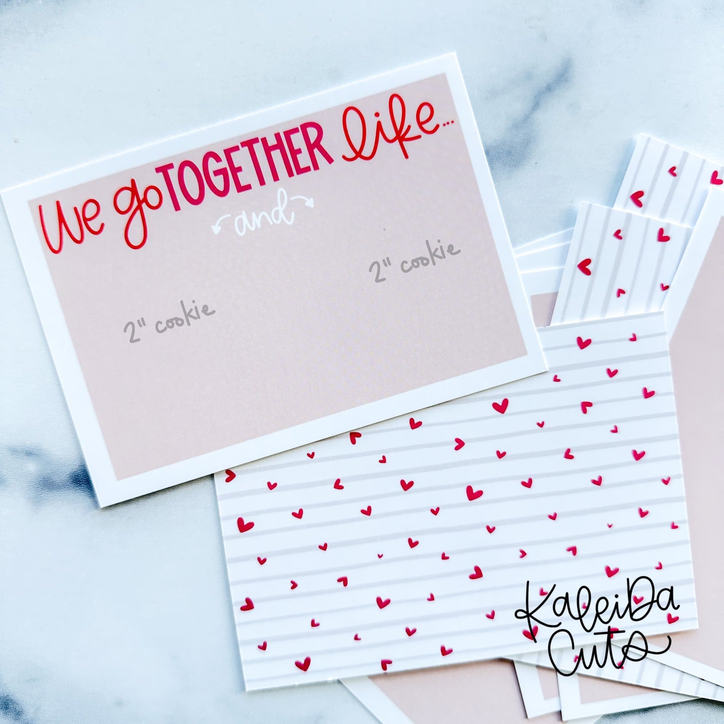 We Go Together Like Cookie Card 3.5" x 5" Pre-Printed Pack of 25