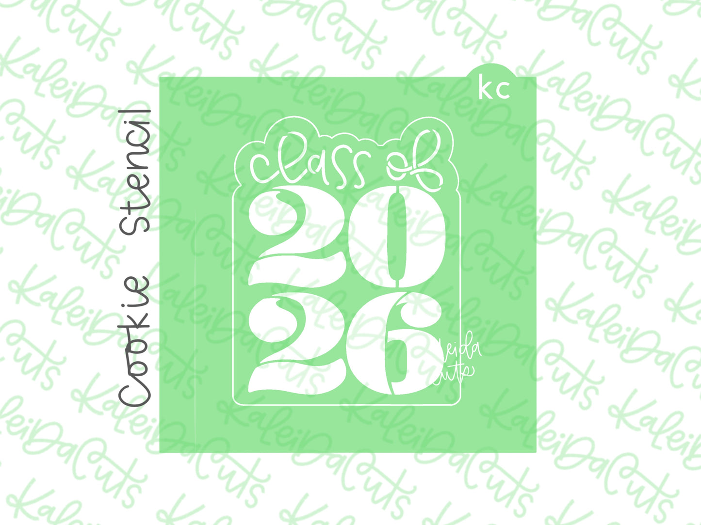 Stacked Class of 2026 Stencil