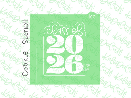 Stacked Class of 2026 Stencil