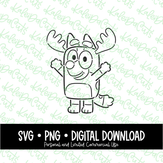 PYO Holiday Pup Reindeer Digital Download