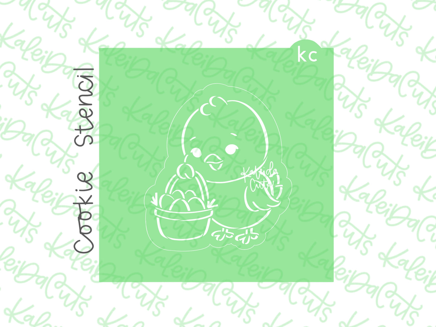 PYO Chick Basket Stencil