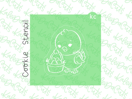 PYO Chick Basket Stencil