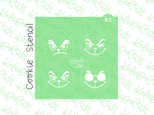 Grumpy Dumpling Mini Faces Stencil