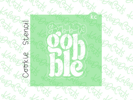 Gobble Gobble Plaque Stencil