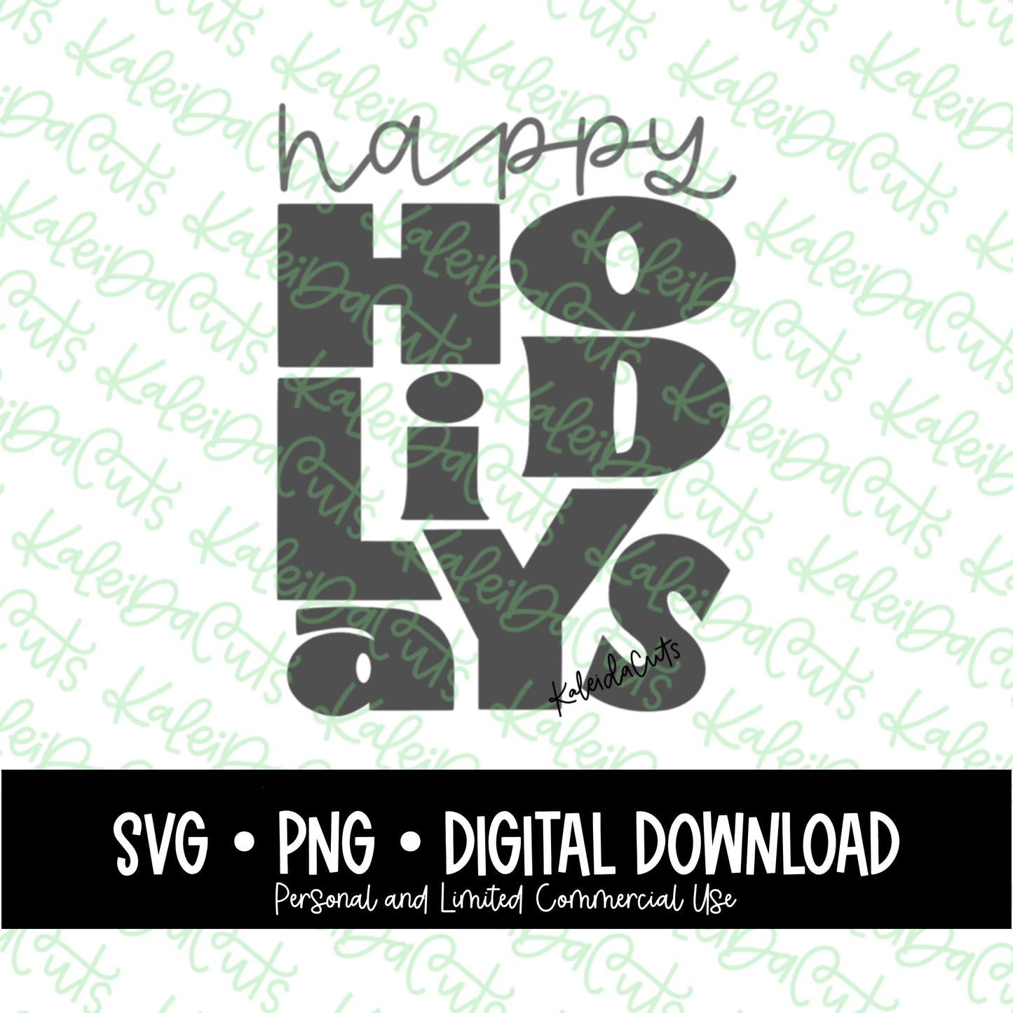 Happy Holidays Font Digital Download