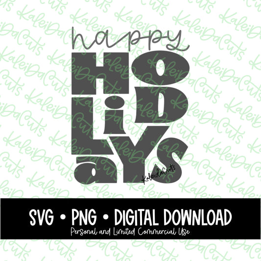 Happy Holidays Font Digital Download