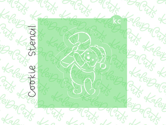 PYO Pooh Christmas Stencil