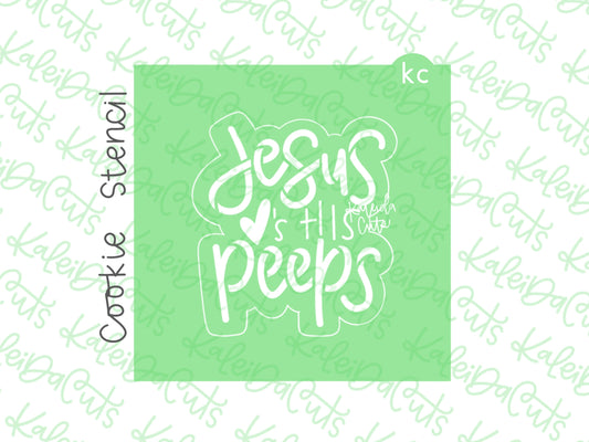Jesus Loves His Peeps Stencil