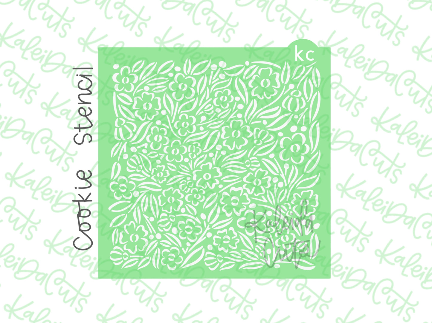 Cottage Bloom Pattern Stencil
