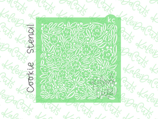 Cottage Bloom Pattern Stencil