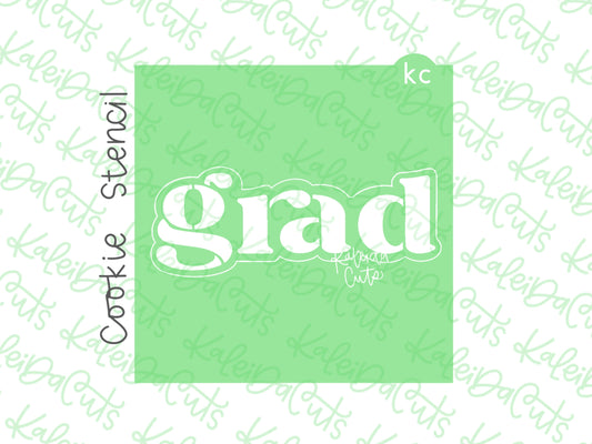 Skinny Grad Plaque 2026 Stencil