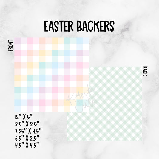 Plaid Easter Backers - Choose Your Size