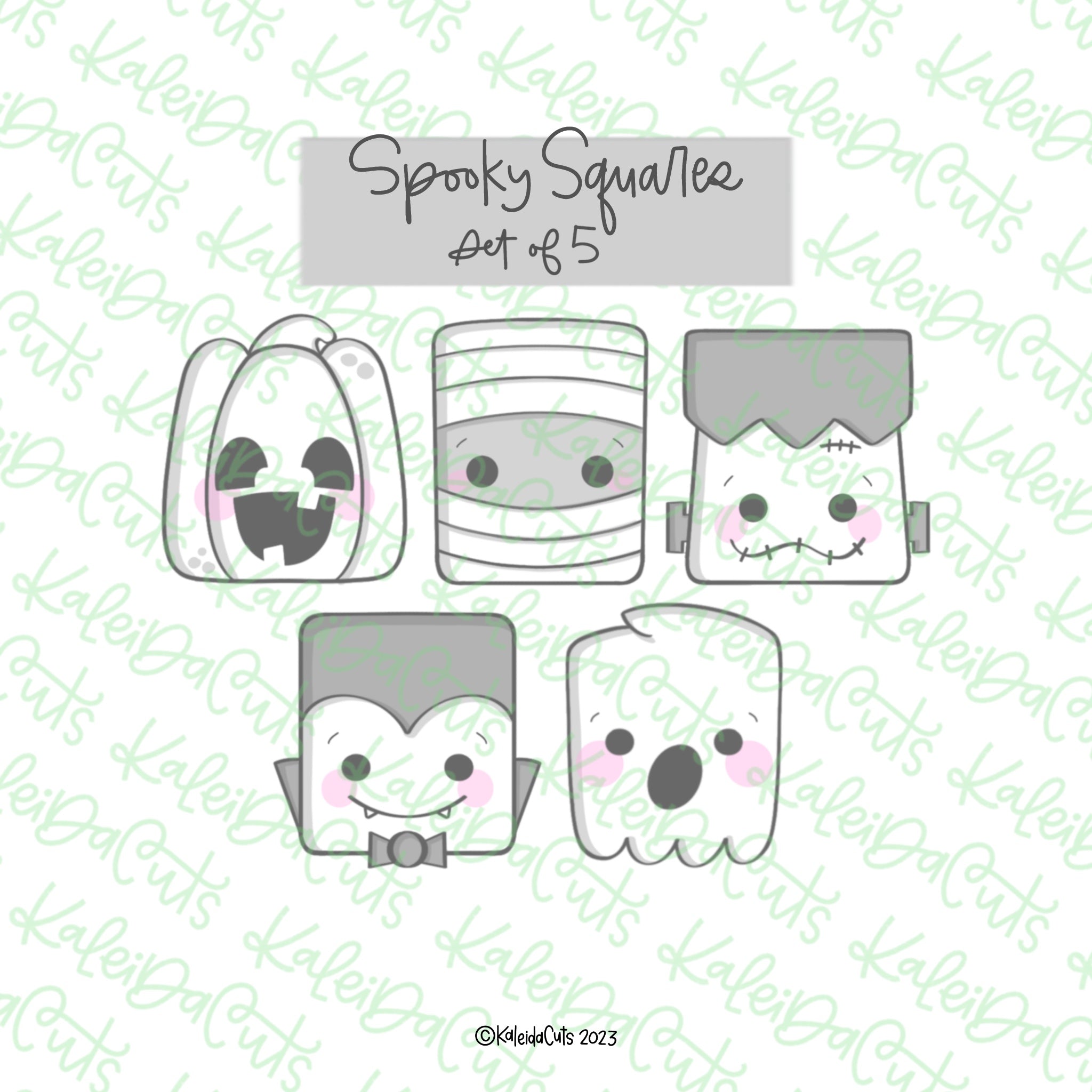 Spooky Squares Cookie Cutter Set of 5 – KaleidaCuts