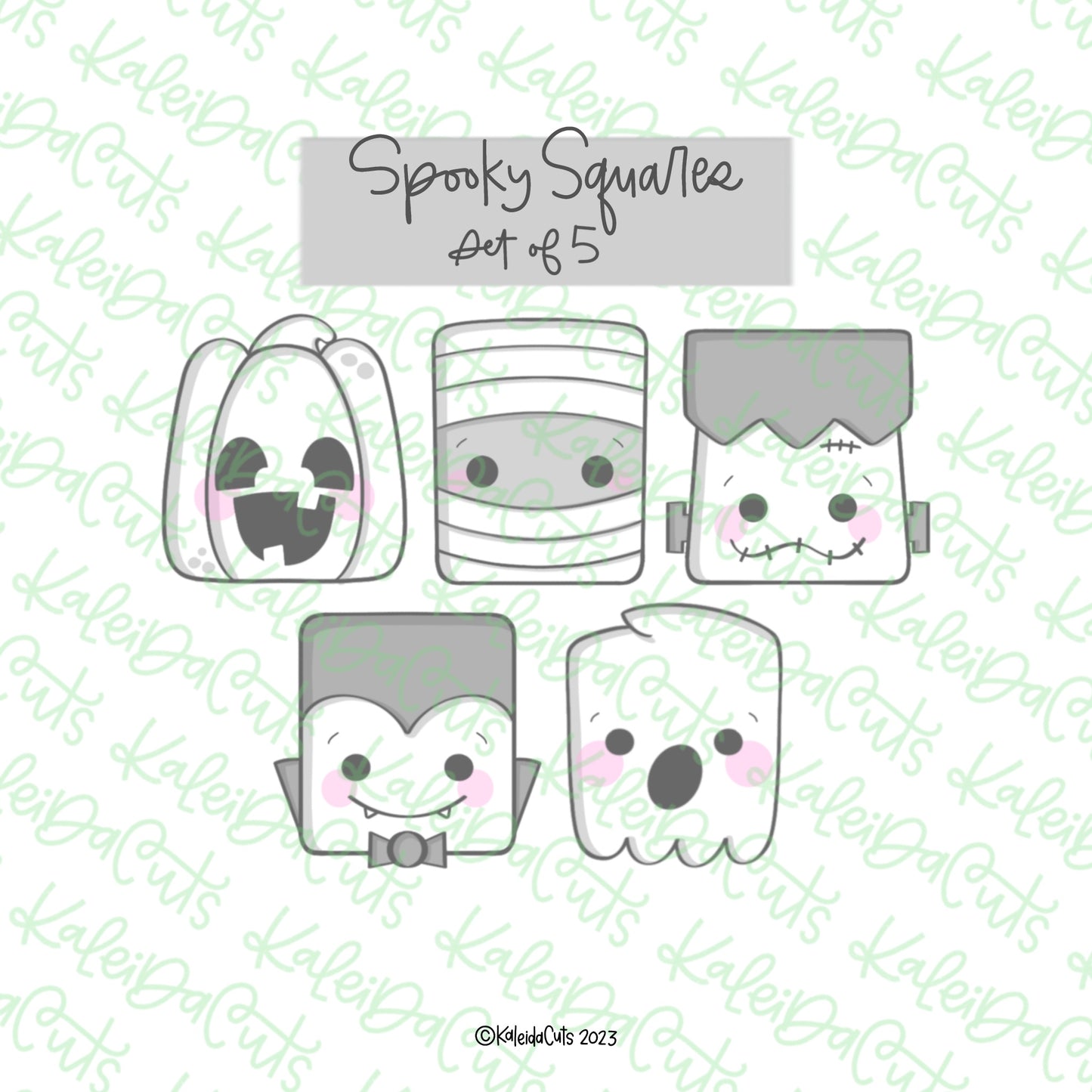 Spooky Squares Cookie Cutter Set of 5