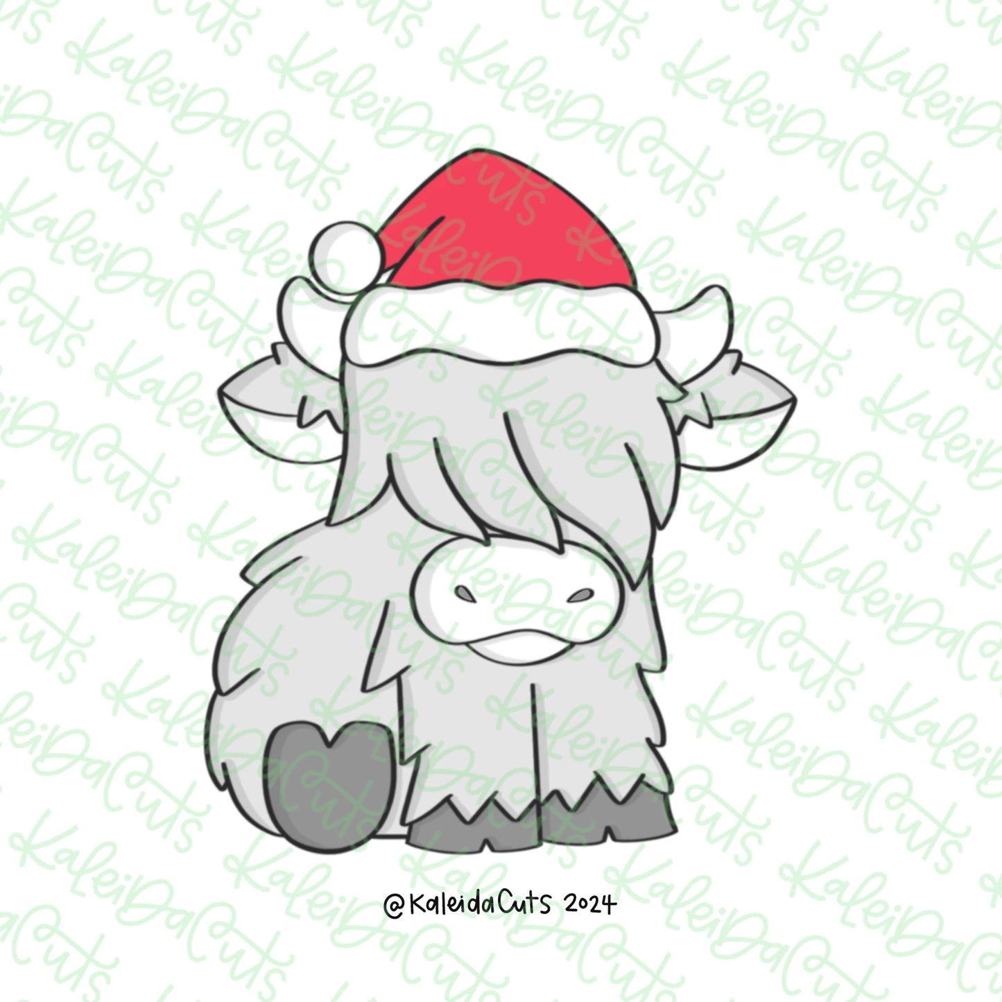 Highland Christmas Cow Cookie Cutter