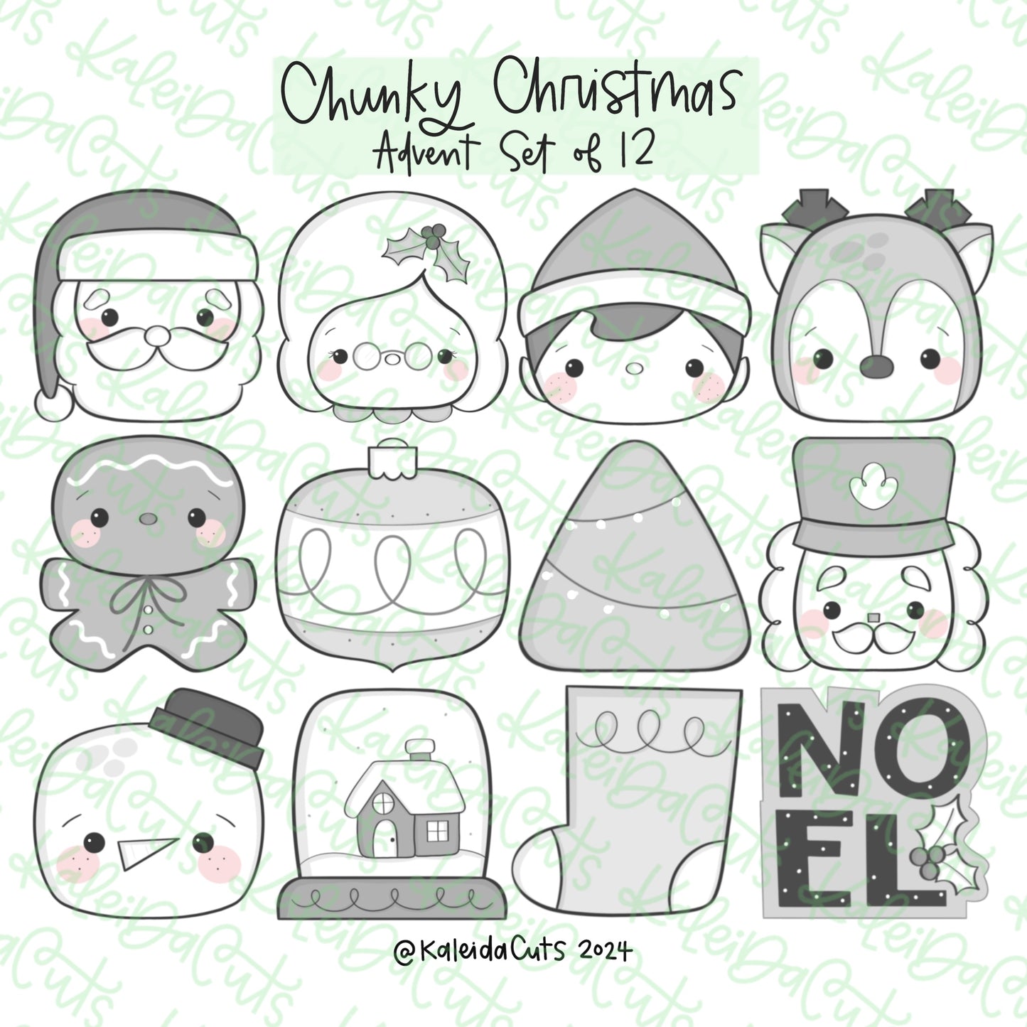 Chunky Christmas Cookie Cutter Set of 12