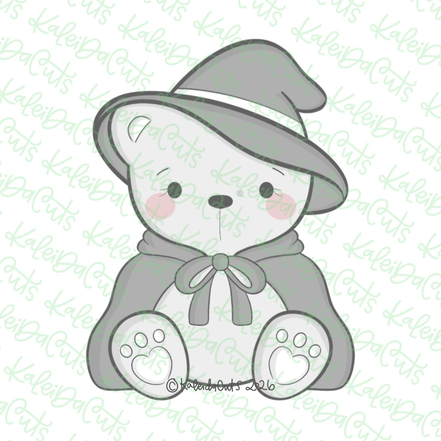Teddy Bear Witch Cookie Cutter