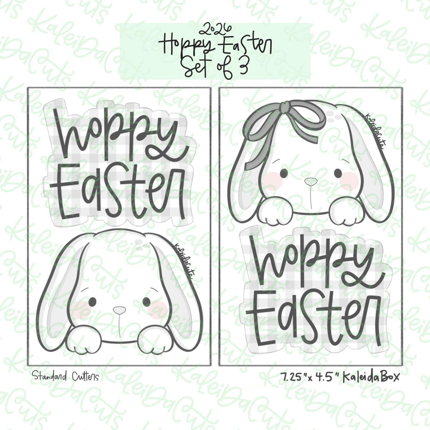 2026 Hoppy Easter Cookie Cutters Set of 3