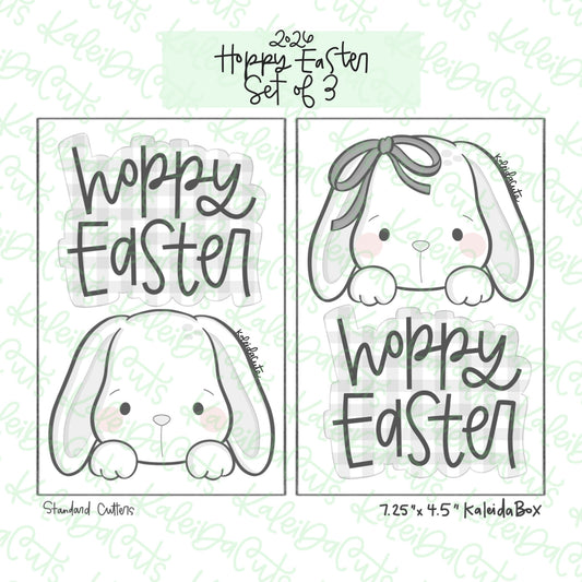 2026 Hoppy Easter Cookie Cutters Set of 3