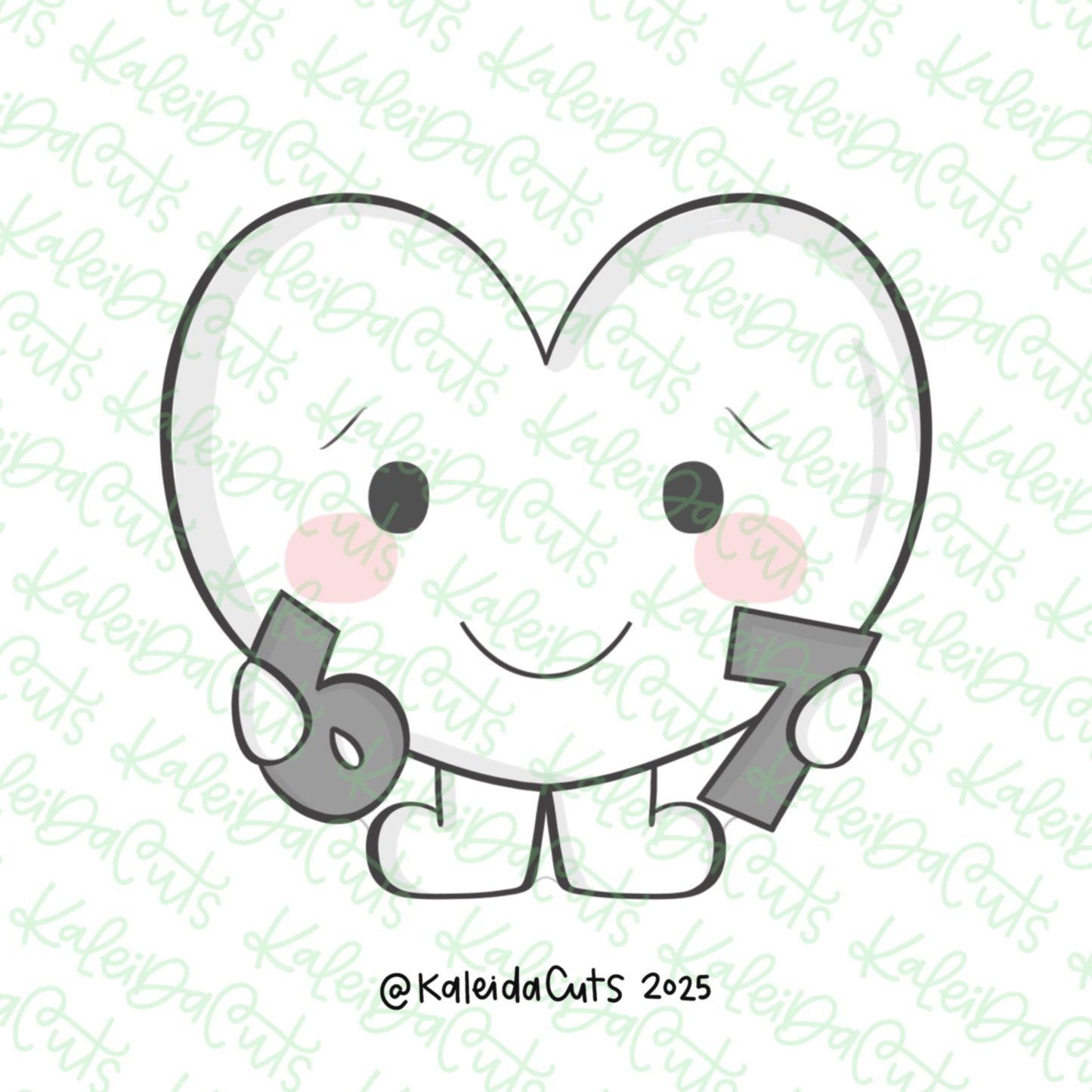 Six Seven Heart Cookie Cutter