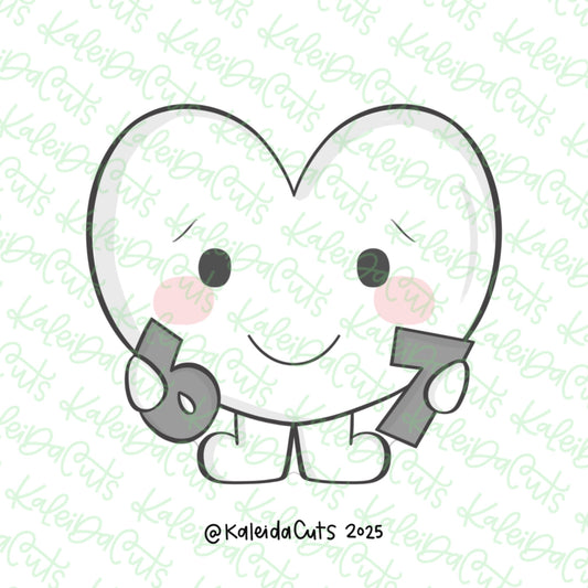 Six Seven Heart Cookie Cutter