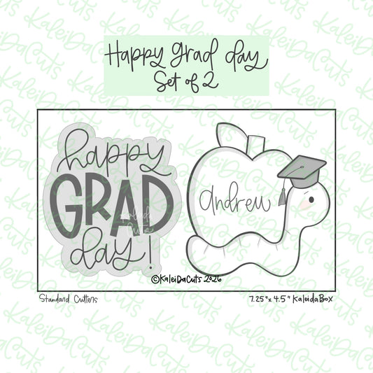 Happy Grad Day Cookie Cutters Set of 2