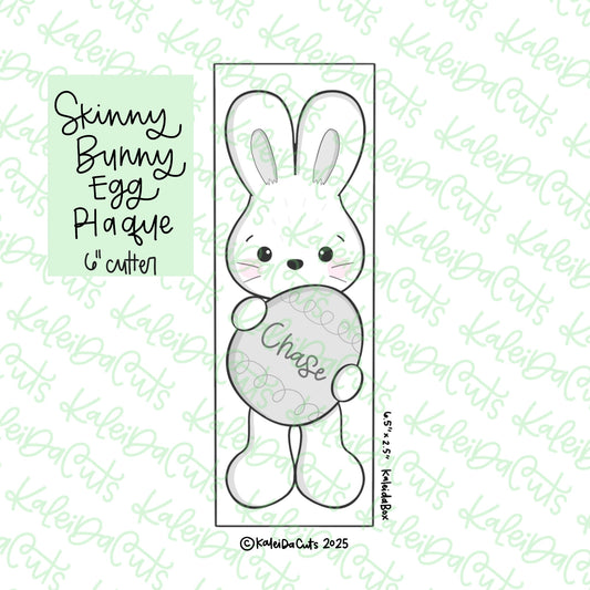 Skinny Bunny Egg Plaque Cookie Cutter