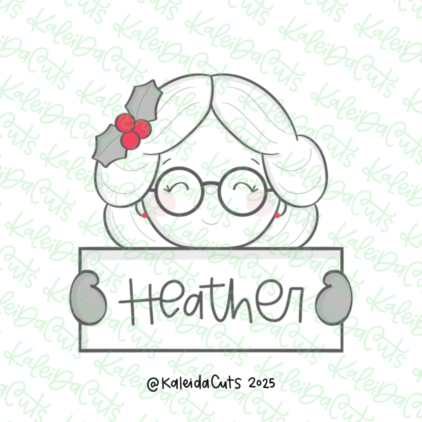 2025 Mrs Claus Plaque Cookie Cutter