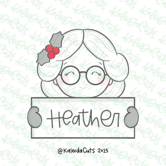 2025 Mrs Claus Plaque Cookie Cutter