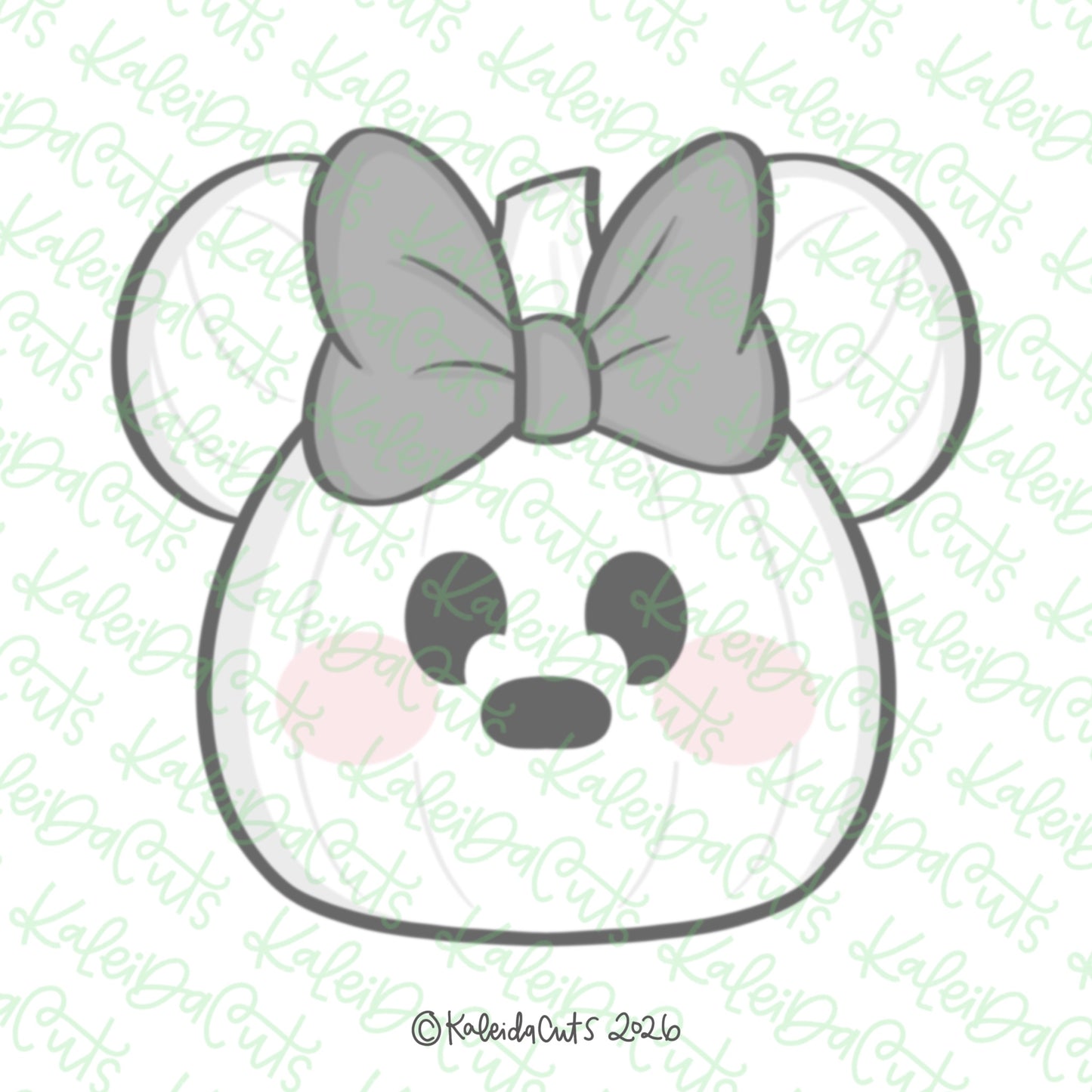Chunky Mouse Bow Pumpkin Cookie Cutter