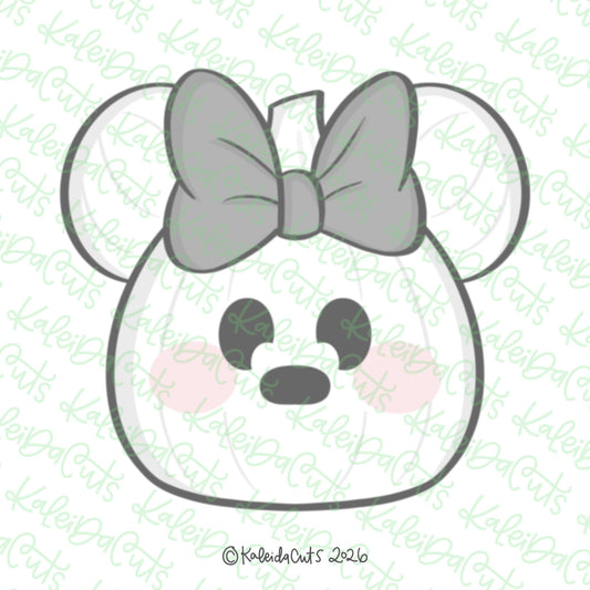 Chunky Mouse Bow Pumpkin Cookie Cutter