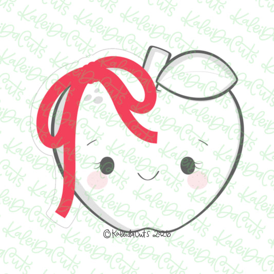 Apple Kid Bow Cookie Cutter
