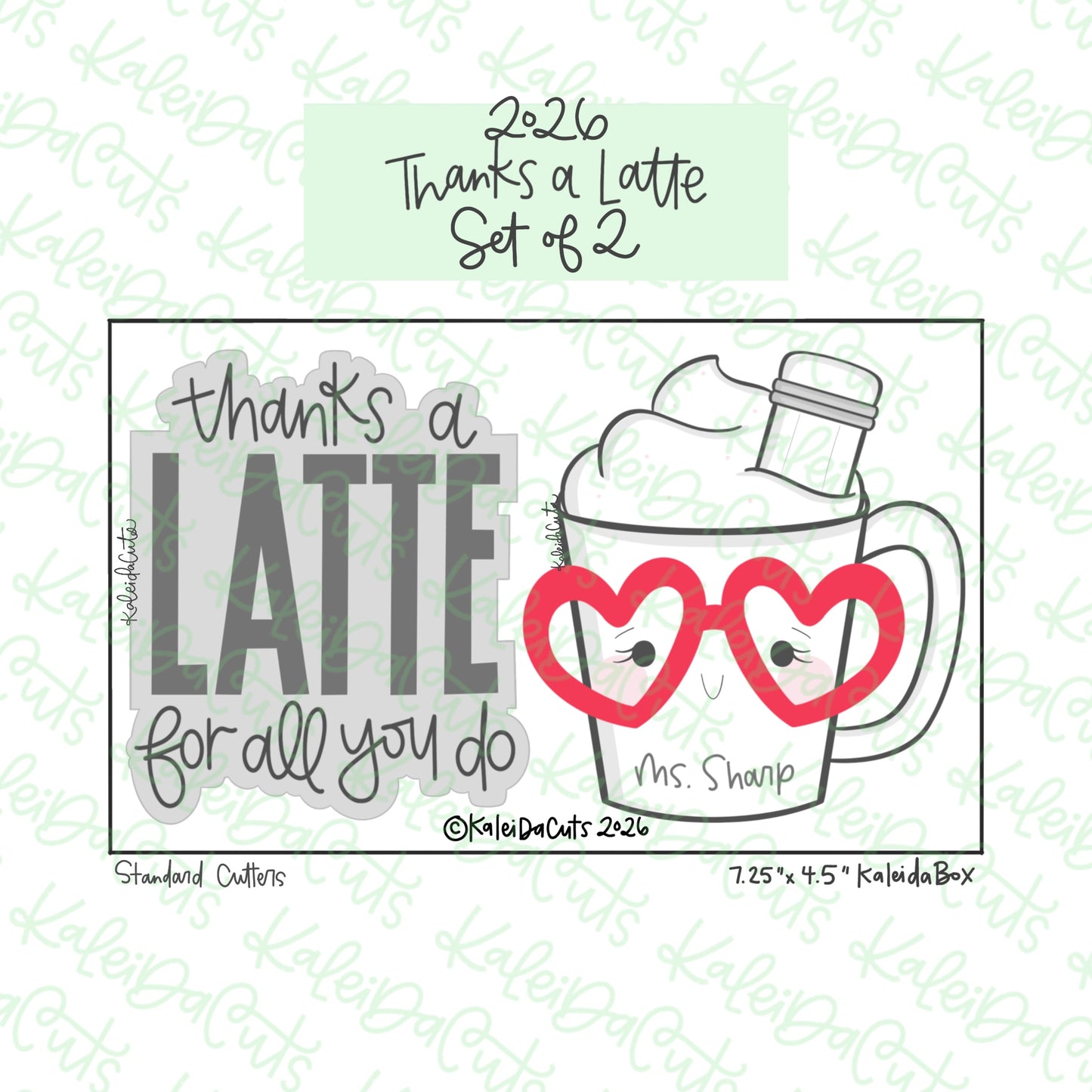 2026 Thanks a Latte Cookie Cutters Set of 2