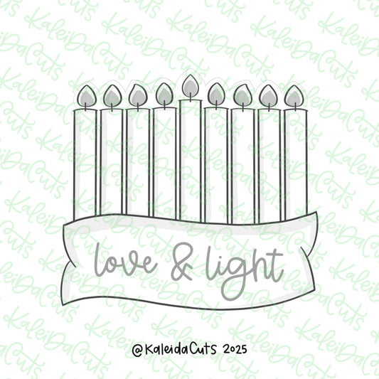 Menorah Banner Cookie Cutter