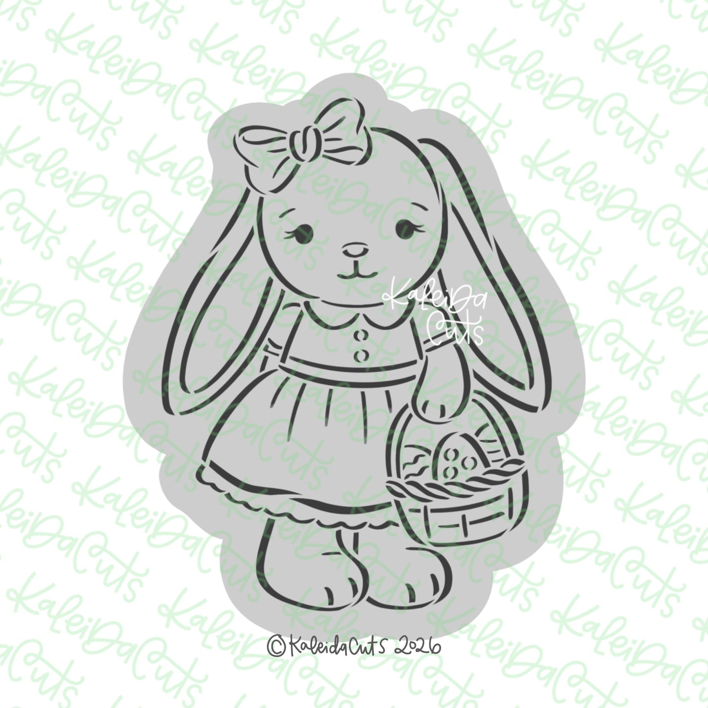 PYO Vintage Bunny Girl Cookie Cutter