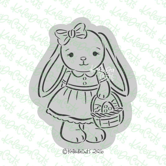PYO Vintage Bunny Girl Cookie Cutter
